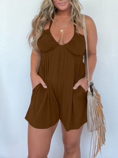 Halter Neck Romper(Buy 2 Free Shipping)-hivebabe.com