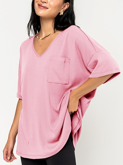 2024 NEW Elegant Knit V-Neck Tee(Buy 2 Free Shipping)