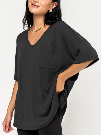 2024 NEW Elegant Knit V-Neck Tee(Buy 2 Free Shipping)