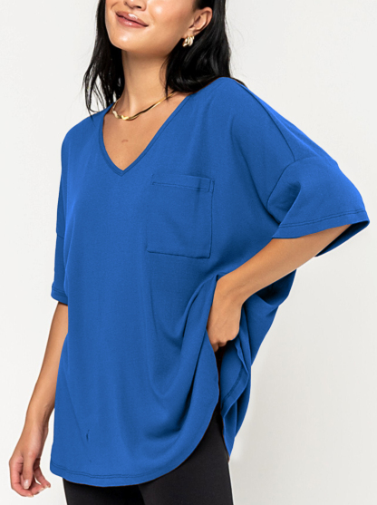 2024 NEW Elegant Knit V-Neck Tee(Buy 2 Free Shipping)