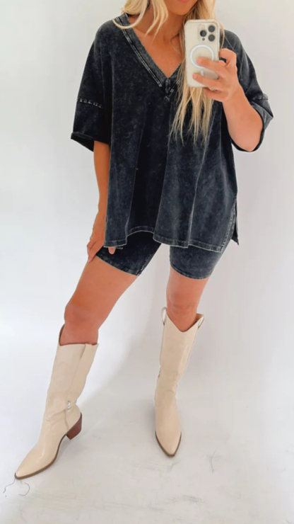 Women's Summer Washed Set (Buy 2 Free Shipping)-Pink Laura