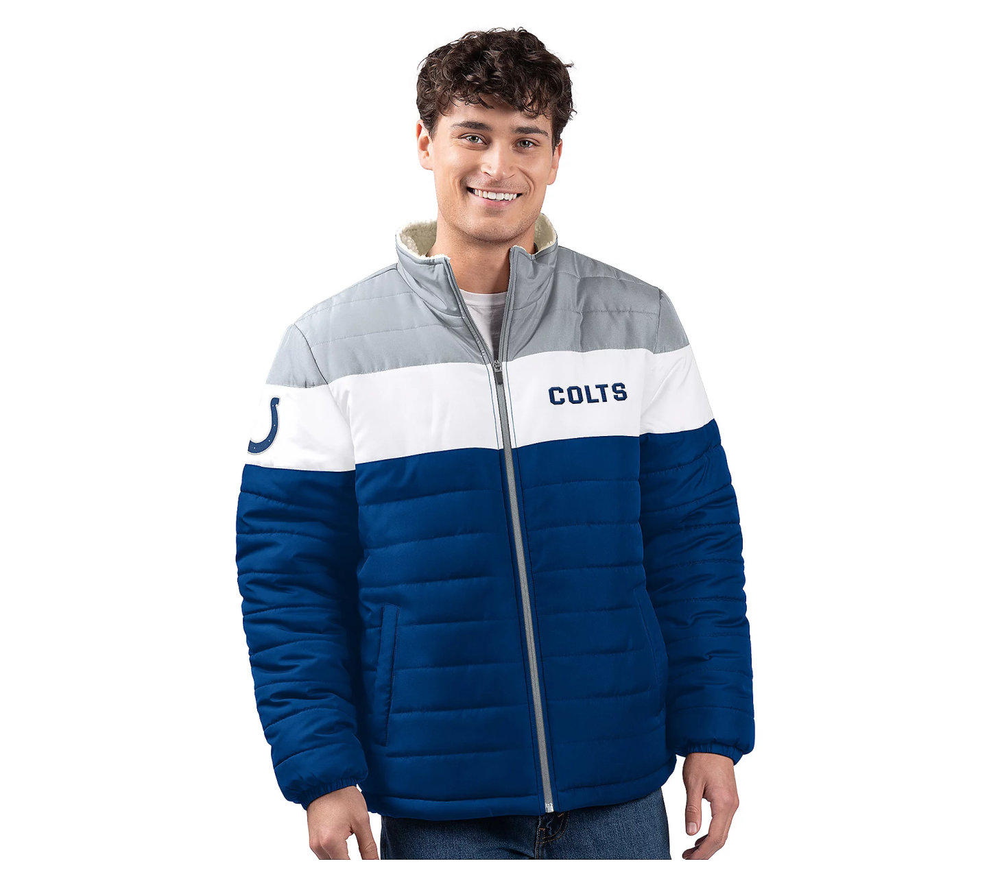 💝𝗪𝗶𝗻𝘁𝗲𝗿 𝗛𝗼𝘁 𝗦𝗮𝗹𝗲💝Buy more, save more✨NFL Men's Poly Filled Sherpa Lined Full Zip Jacket
