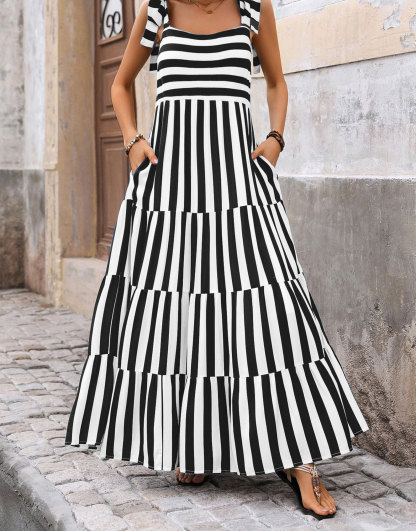 2024 Casual Sleeveless Spaghetti Strap Maxi Dress(Buy 2 Free Shipping)