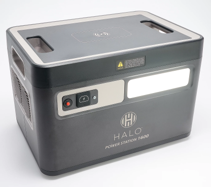 HALO 1600Wh Power Station with 11 Outlets & 100W Solar Panel & Trolley