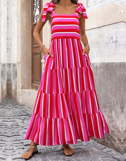 2024 Casual Sleeveless Spaghetti Strap Maxi Dress(Buy 2 Free Shipping)