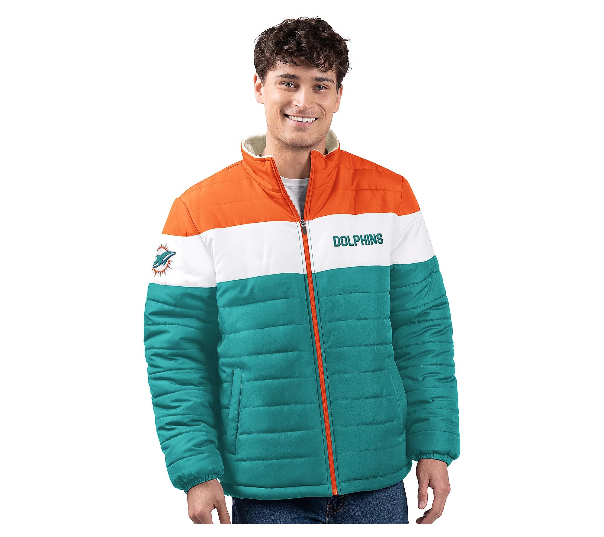 💝𝗪𝗶𝗻𝘁𝗲𝗿 𝗛𝗼𝘁 𝗦𝗮𝗹𝗲💝Buy more, save more✨NFL Men's Poly Filled Sherpa Lined Full Zip Jacket