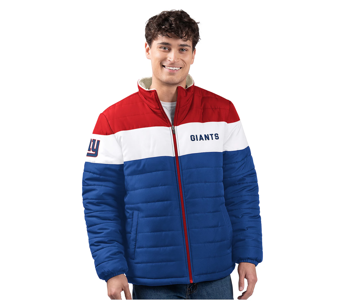 💝𝗪𝗶𝗻𝘁𝗲𝗿 𝗛𝗼𝘁 𝗦𝗮𝗹𝗲💝Buy more, save more✨NFL Men's Poly Filled Sherpa Lined Full Zip Jacket