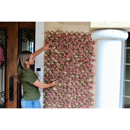 Improvements Floral Bloom Expandable Fence（Closed 50"H x 12"L; Fully expanded 24"H x 120"L）