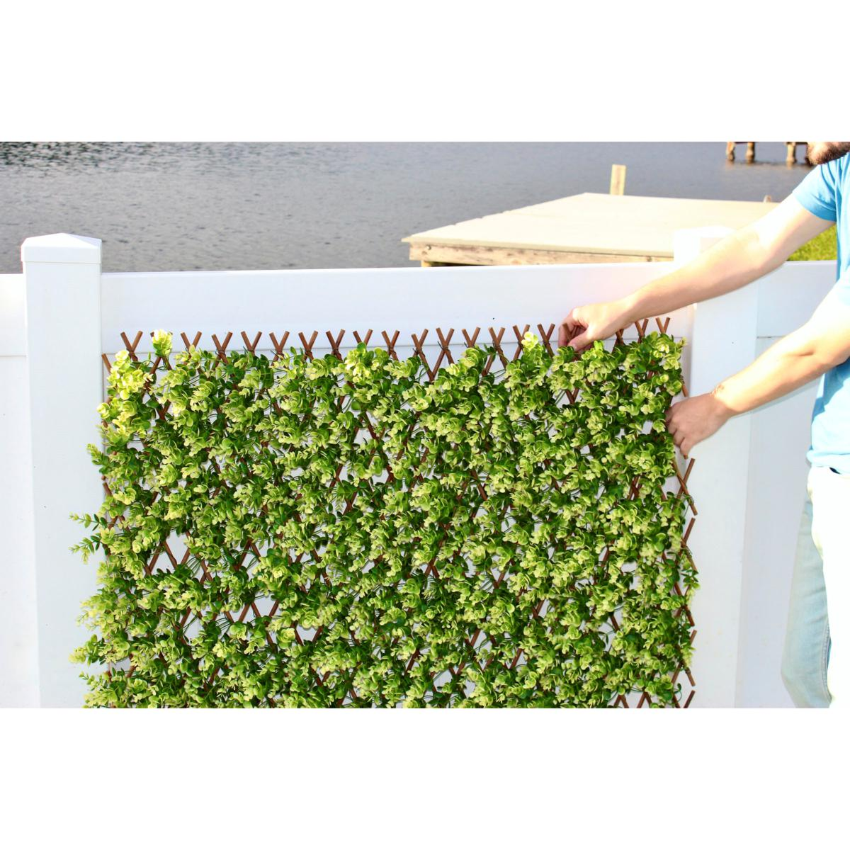 Improvements Floral Bloom Expandable Fence（Closed 50"H x 12"L; Fully expanded 24"H x 120"L）