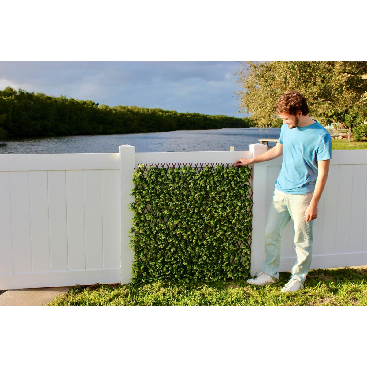 Improvements Floral Bloom Expandable Fence（Closed 50"H x 12"L; Fully expanded 24"H x 120"L）