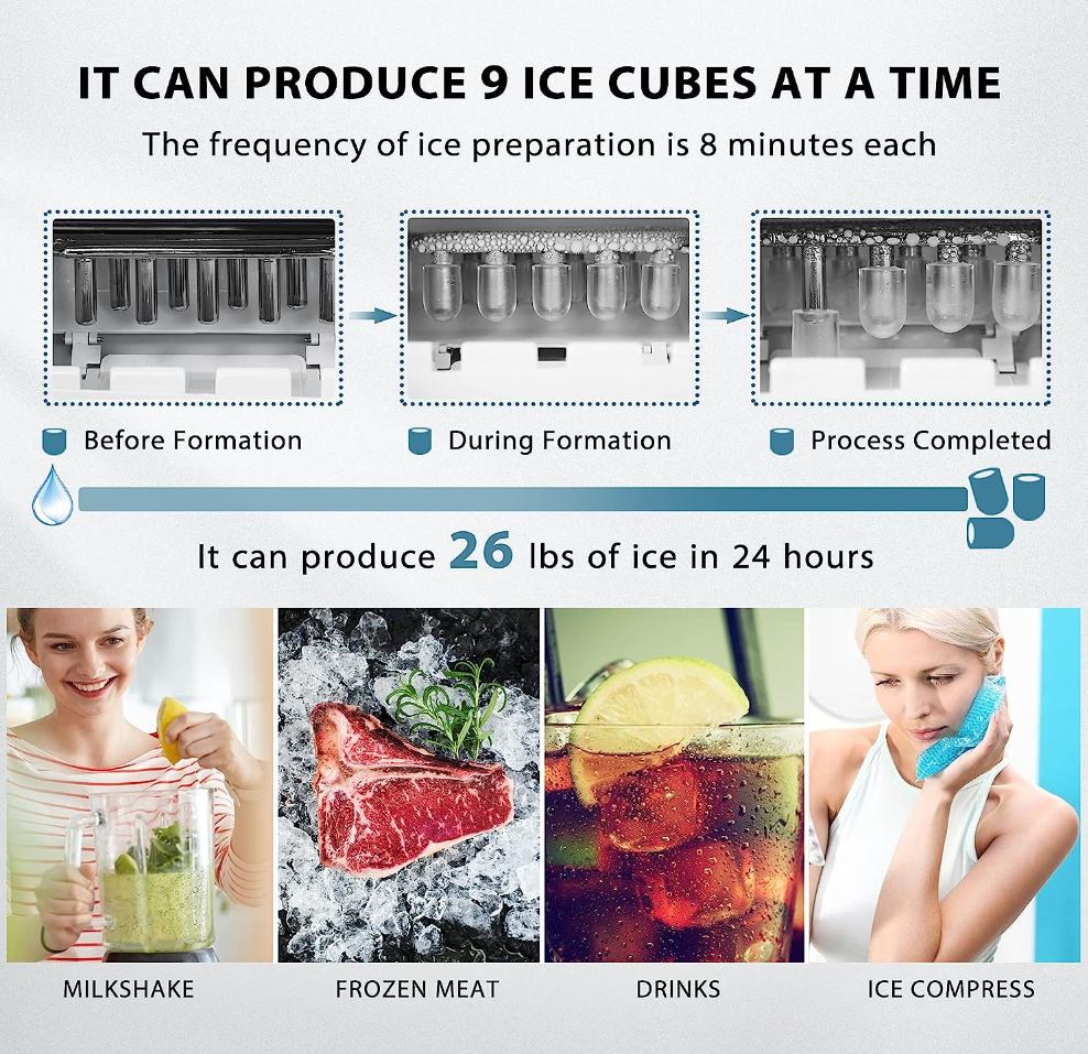 💝HSN-💥Last Day Buy 2 Save 30%✨Countertop Ice Maker