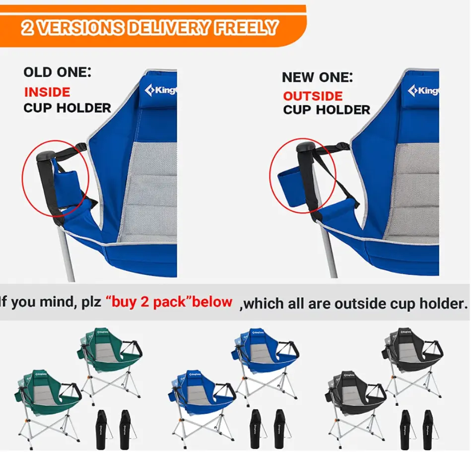 💝Last Day For Clearance , Buy 2 Get 2 Free💥KingCamp Hammock Camping Chair, 450-lb Weight Capacity
