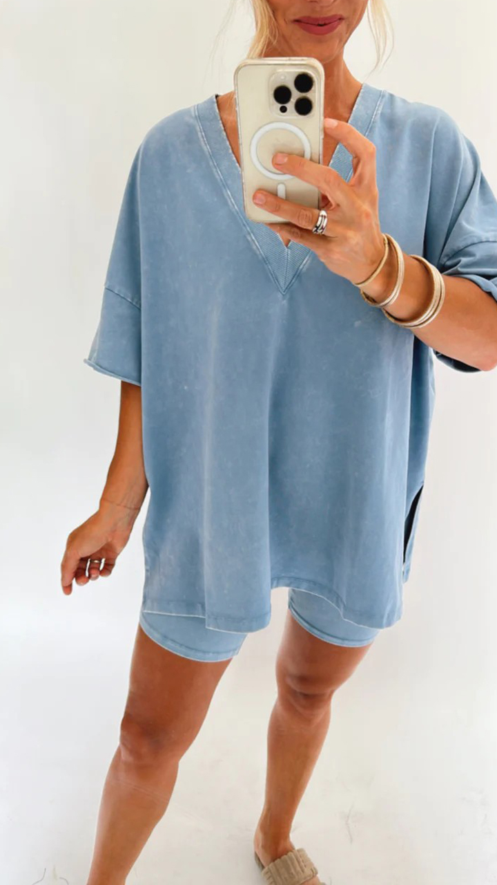 Women's Summer Washed Set (Buy 2 Free Shipping)-Pink Laura