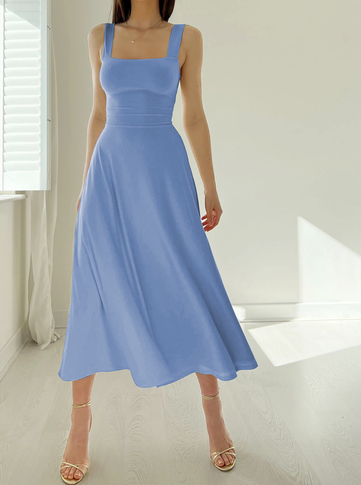 2023 Women's Thick Straps Reversible Midi Dress（Buy 2 Free Shipping）-Pink Laura