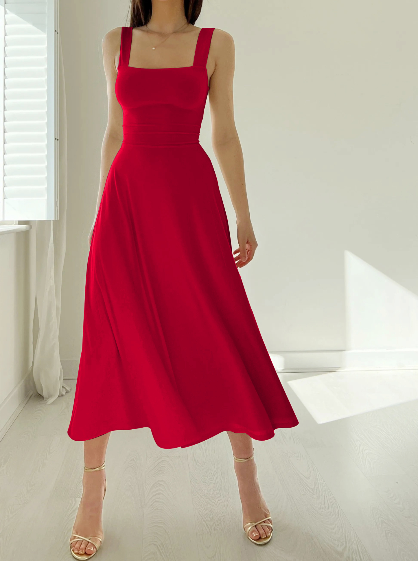 2023 Women's Thick Straps Reversible Midi Dress（Buy 2 Free Shipping）-Pink Laura