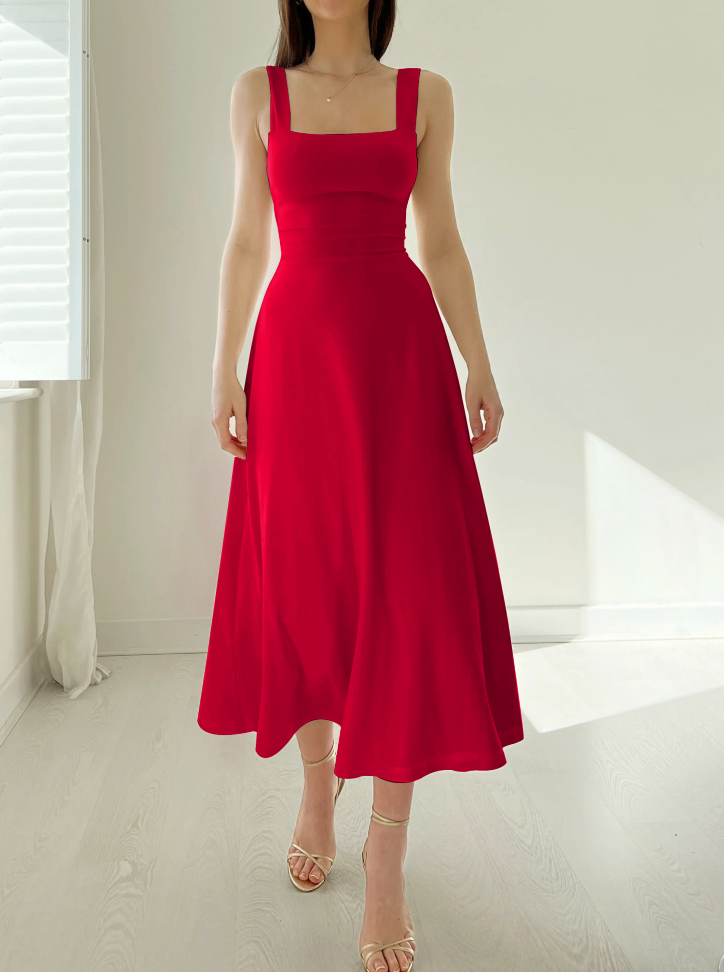 2023 Women's Thick Straps Reversible Midi Dress（Buy 2 Free Shipping）-Pink Laura