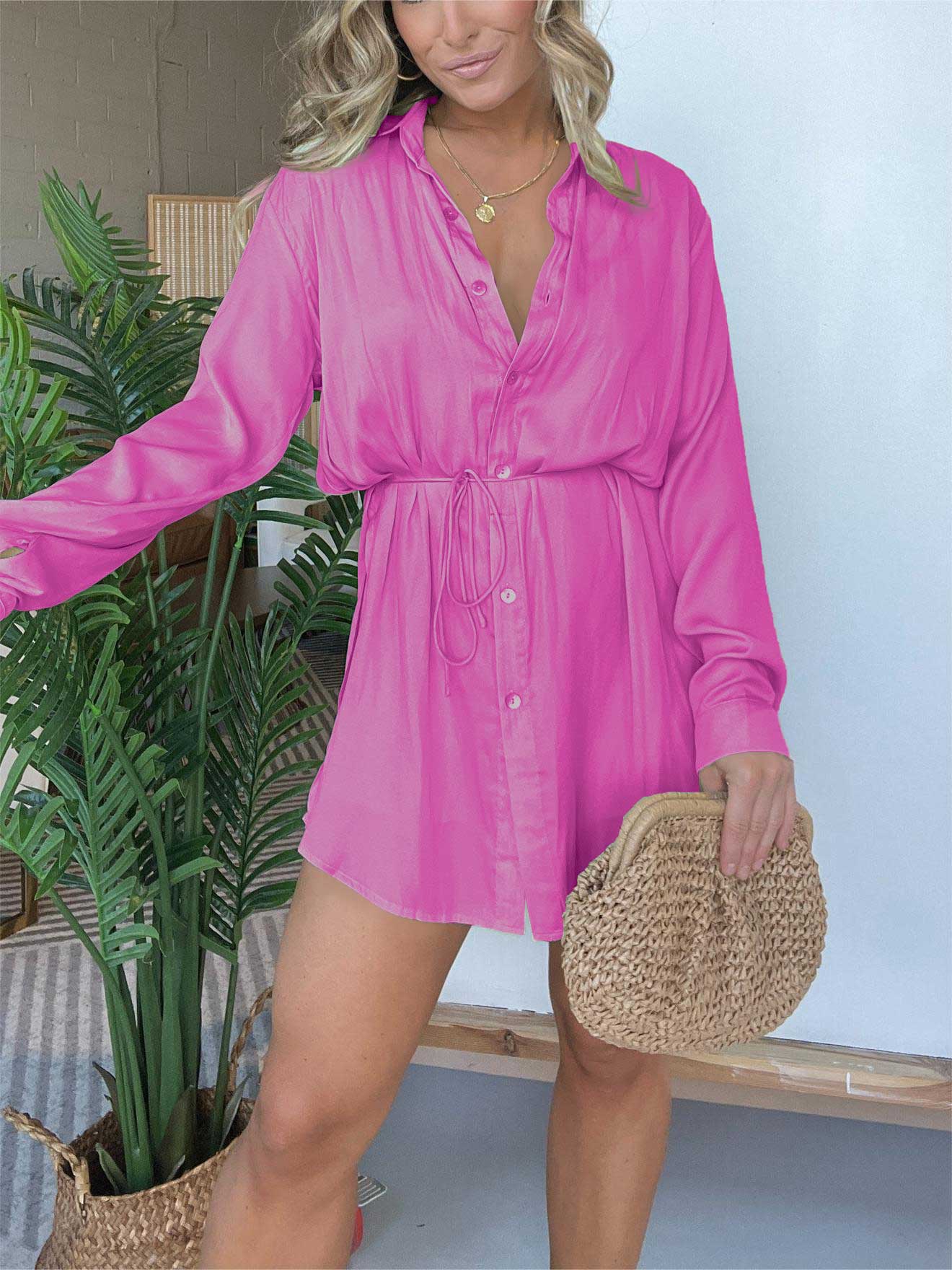 2024 New Satin Covered Nights Romper Dress Set (Buy 2 Free Shipping)