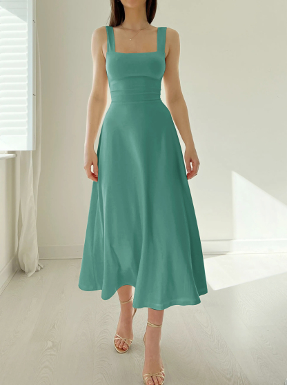 2023 Women's Thick Straps Reversible Midi Dress（Buy 2 Free Shipping）-Pink Laura