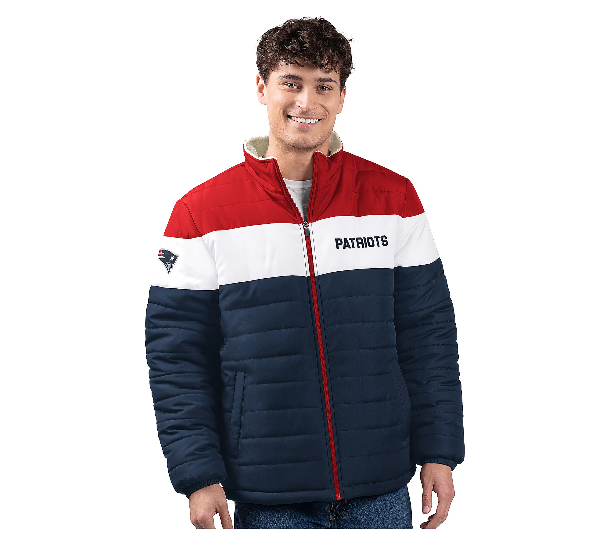 💝𝗪𝗶𝗻𝘁𝗲𝗿 𝗛𝗼𝘁 𝗦𝗮𝗹𝗲💝Buy more, save more✨NFL Men's Poly Filled Sherpa Lined Full Zip Jacket