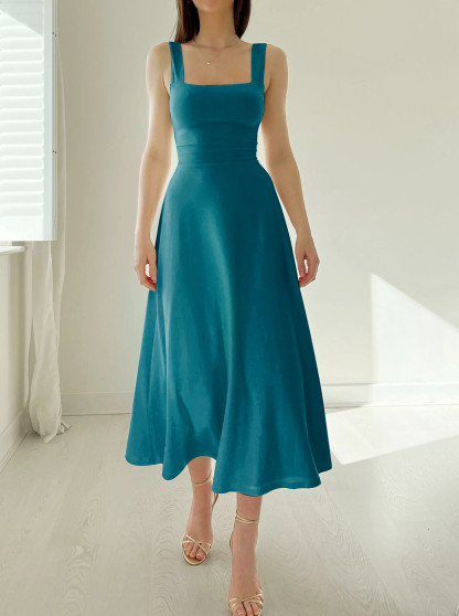 2023 Women's Thick Straps Reversible Midi Dress（Buy 2 Free Shipping）-Pink Laura