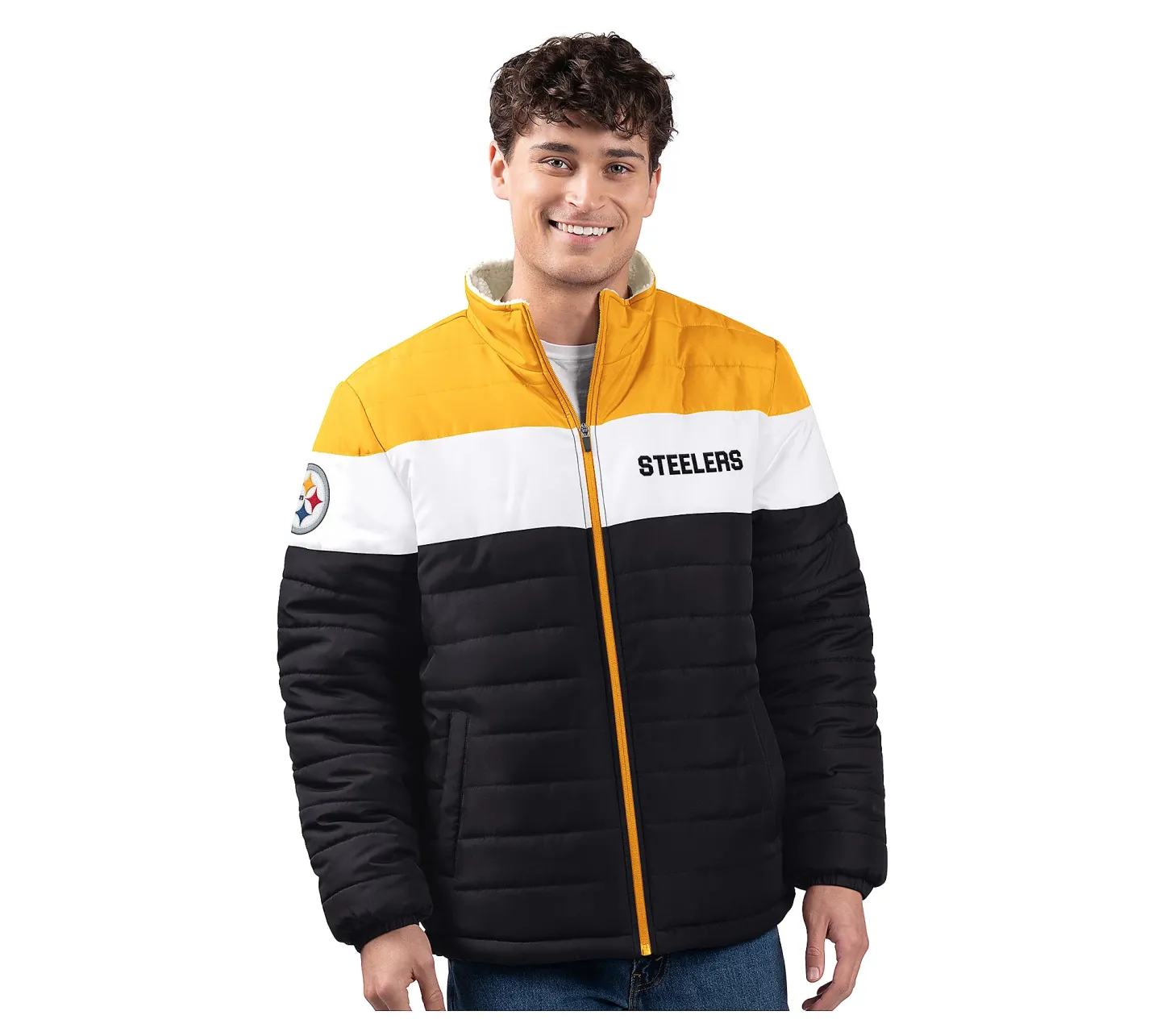 💝𝗪𝗶𝗻𝘁𝗲𝗿 𝗛𝗼𝘁 𝗦𝗮𝗹𝗲💝Buy more, save more✨NFL Men's Poly Filled Sherpa Lined Full Zip Jacket