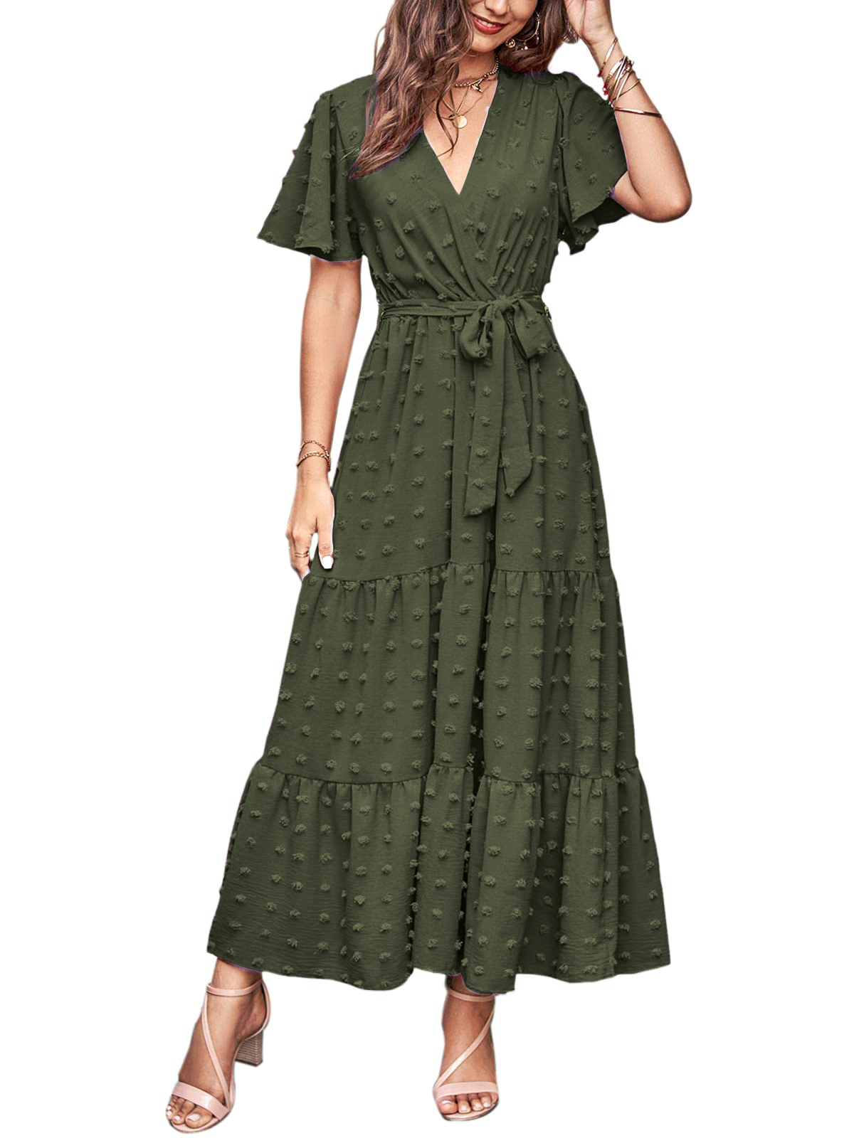 Women's Swiss Dot A-line Maxi Dress✨Buy 2 Free Shipping