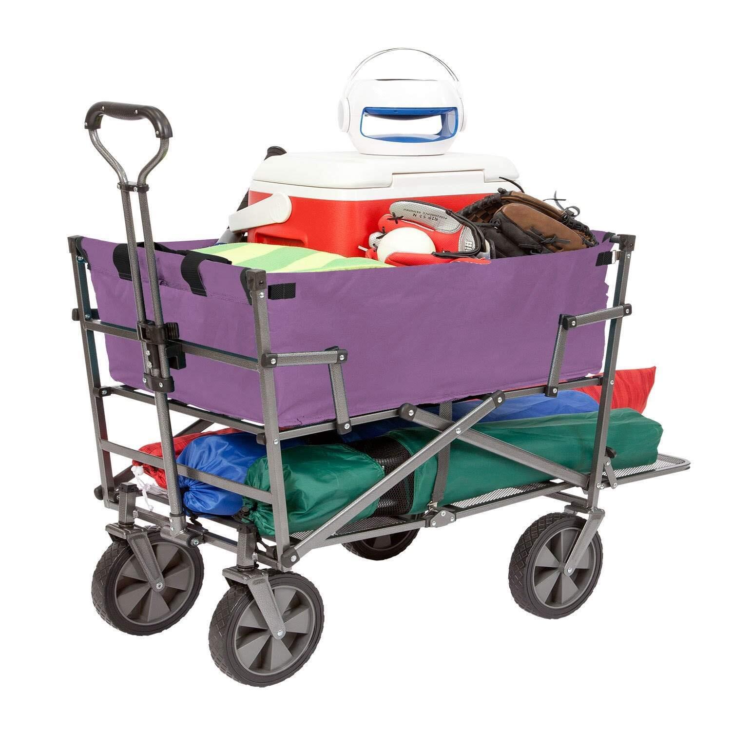 💝 Last Day For Clearance ,Buy 2 Get 2 Free💥 Mac Sports Double Decker Foldable Wagon with Shelf
