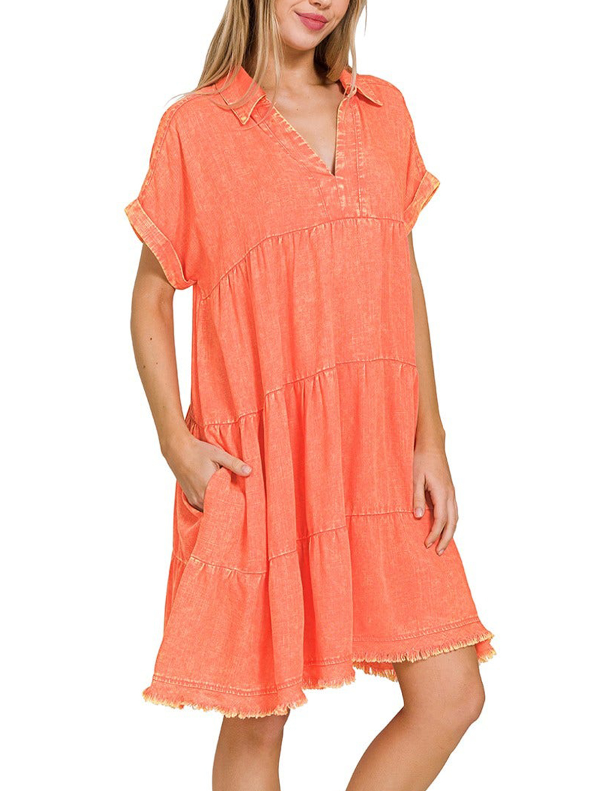 2024 Vintage Washed Denim Dress - Effortlessly Chic(Buy 2 Free Shipping）