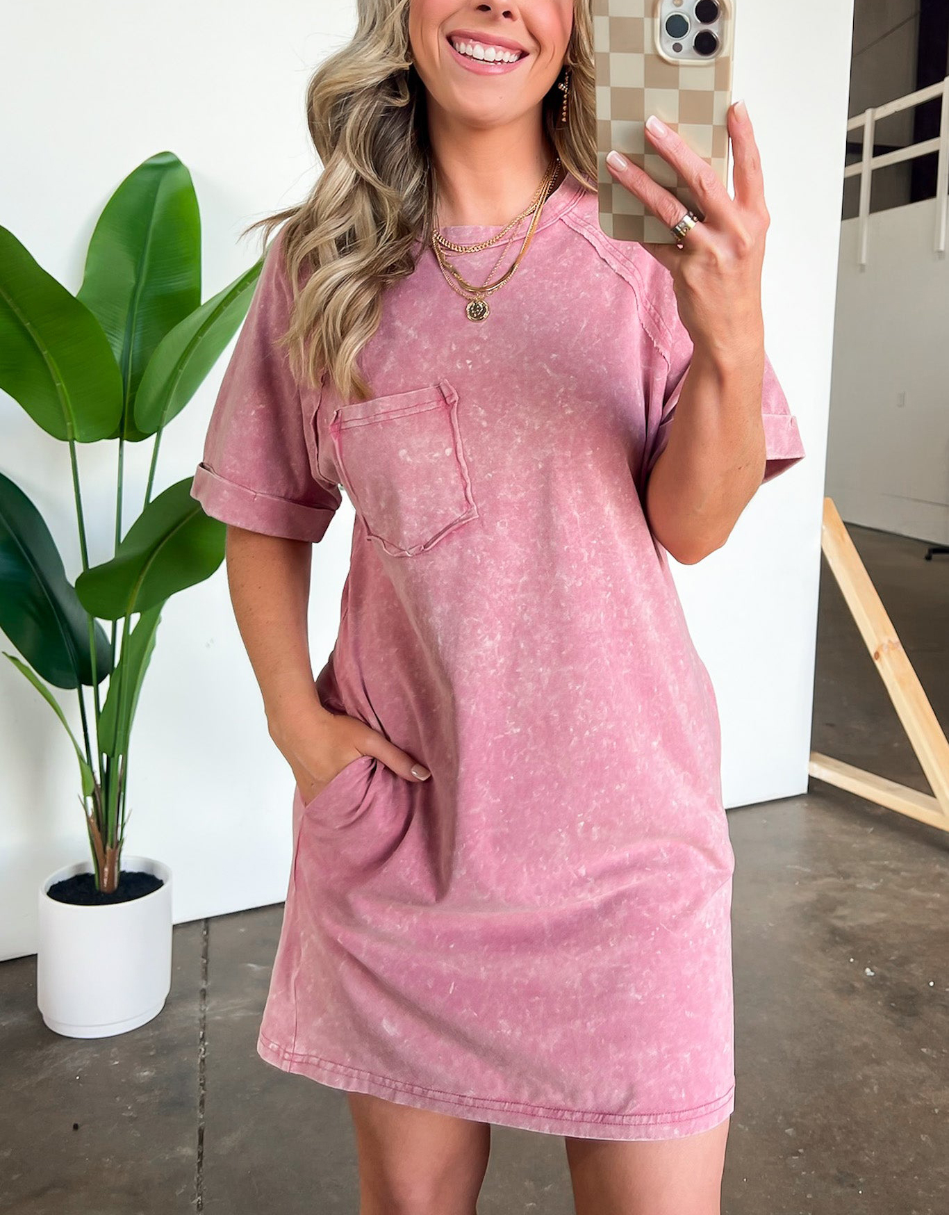 Short Sleeve Pocket T-Shirt Dress