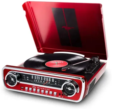Mother's Day Sale!! 💝Last Day For Clearance, Buy 1 Get 1 Free✨Ion Audio Ford Mustang LP 4in1 3Speed Classic CarStyled Turntable