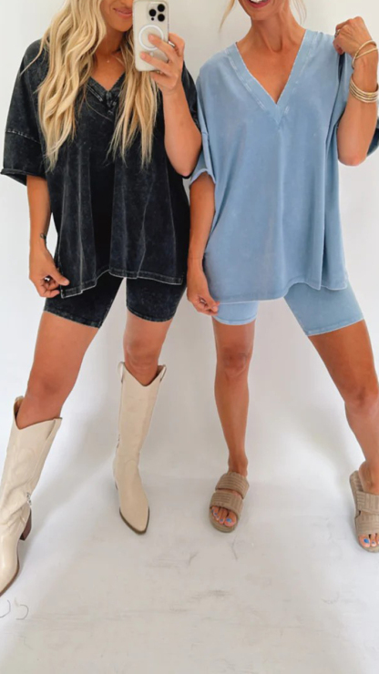 Women's Summer Washed Set (Buy 2 Free Shipping)-Pink Laura