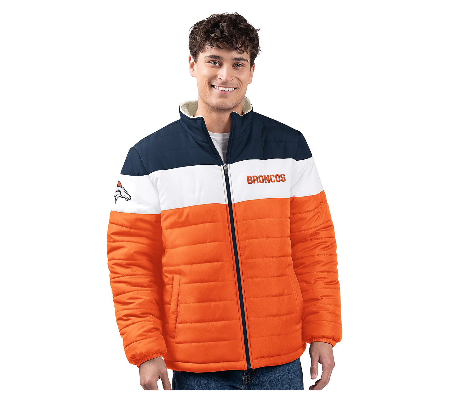 💝𝗪𝗶𝗻𝘁𝗲𝗿 𝗛𝗼𝘁 𝗦𝗮𝗹𝗲💝Buy more, save more✨NFL Men's Poly Filled Sherpa Lined Full Zip Jacket