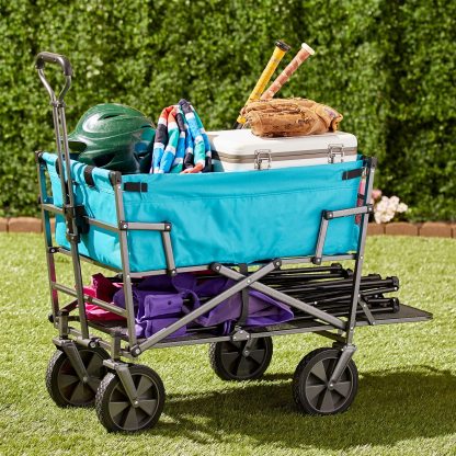 💝 Last Day For Clearance ,Buy 2 Get 2 Free💥 Mac Sports Double Decker Foldable Wagon with Shelf