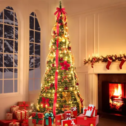 $29.99🔥Buy 1 Get 1 Free⏰🎄6 Ft Prelit Full Christmas Tree Decor Pop up Xmas Tree🎄