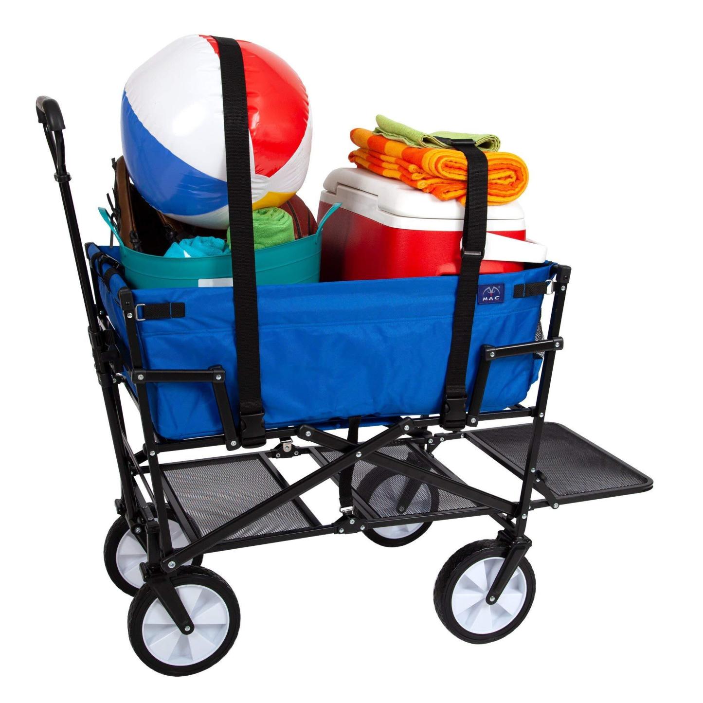 💝 Last Day For Clearance ,Buy 2 Get 2 Free💥 Mac Sports Double Decker Foldable Wagon with Shelf