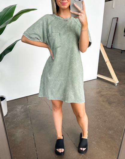 Short Sleeve Pocket T-Shirt Dress
