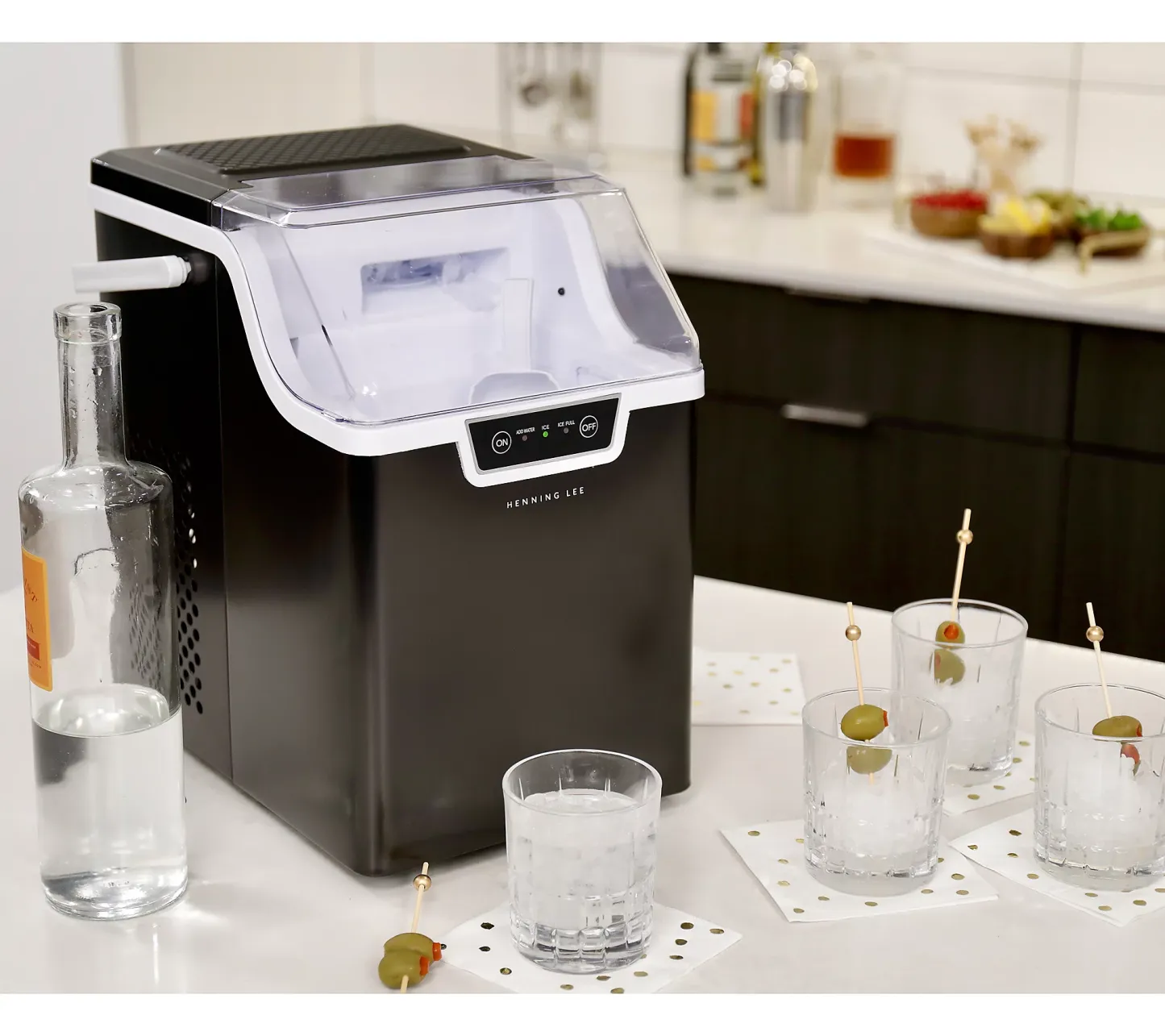 Soon to be sold out!!💝Last Day For Clearance, Buy 2 get 30% off✨Henning Lee 27-lb 5 Minute Nugget Ice Maker w/ Scoop