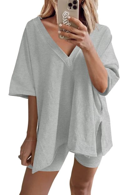 🎀2 Piece Outfits for Women 💐Oversized Biker Shorts Sets