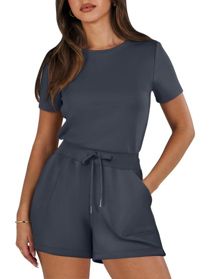 Casual Loose With Pockets Short Sleeve Jumpsuit✨Buy 2 Free Shipping