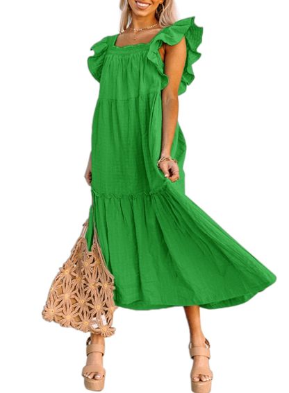 2024 Spring Summer Square Collar Dress Off Shoulder Style✨Buy 2 Free Shipping