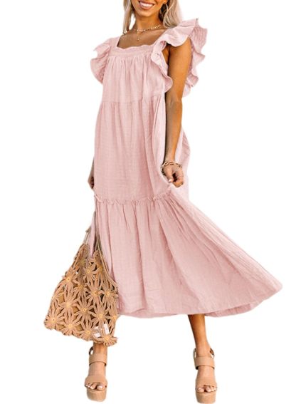 2024 Spring Summer Square Collar Dress Off Shoulder Style✨Buy 2 Free Shipping