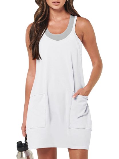 Women 2024 Summer Sleeveless  Casual Short Sundress