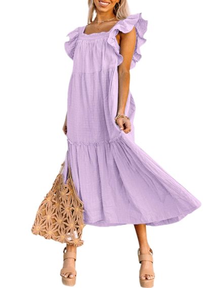 2024 Spring Summer Square Collar Dress Off Shoulder Style✨Buy 2 Free Shipping