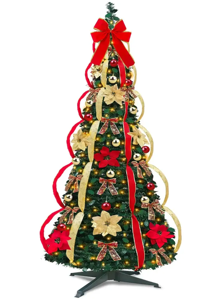$29.99🔥Buy 1 Get 1 Free⏰🎄6 Ft Prelit Full Christmas Tree Decor Pop up Xmas Tree🎄