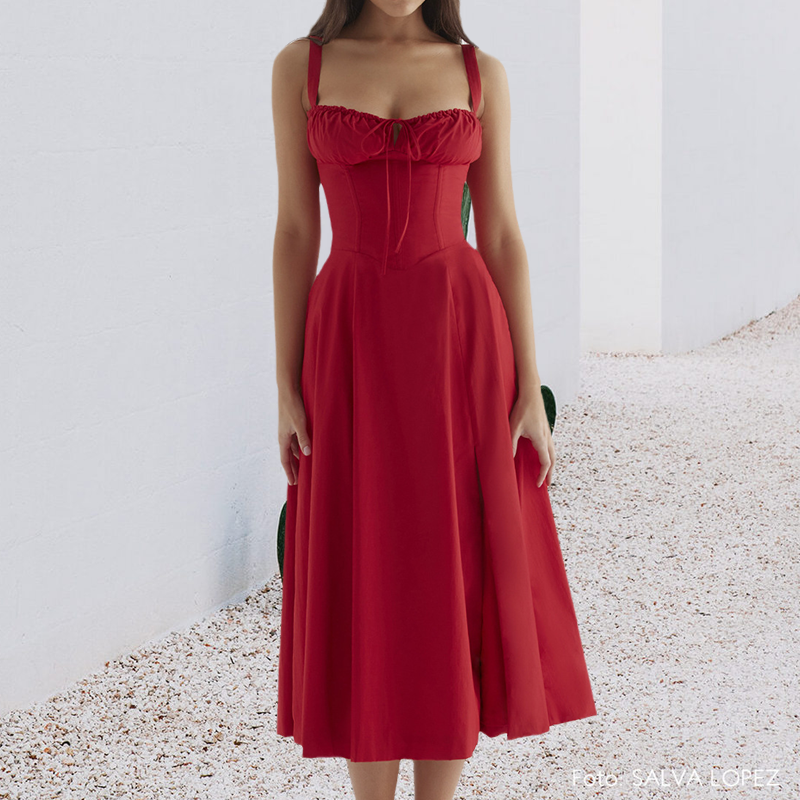 Fashion Print Bustier Summer Dress