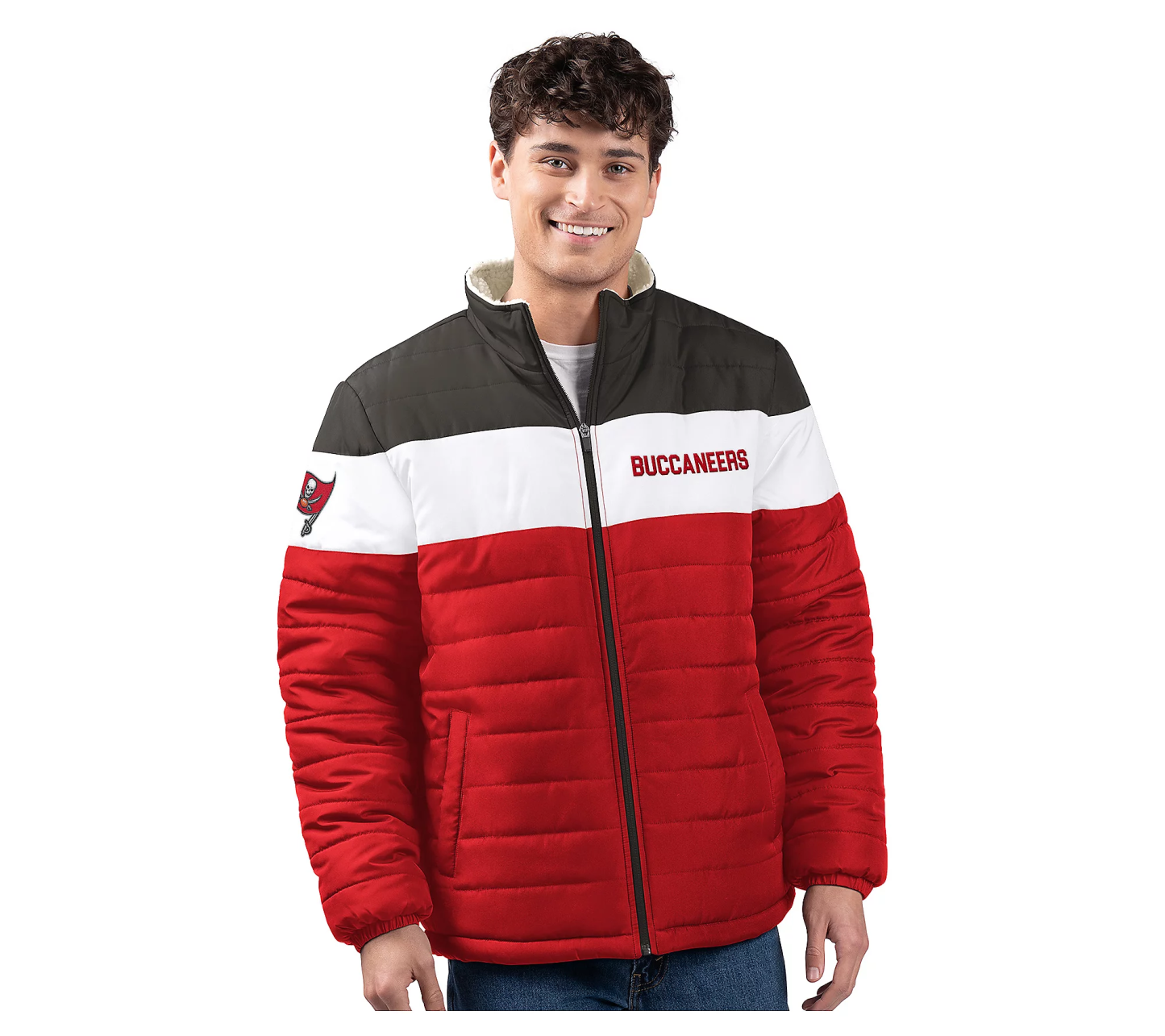 💝𝗪𝗶𝗻𝘁𝗲𝗿 𝗛𝗼𝘁 𝗦𝗮𝗹𝗲💝Buy more, save more✨NFL Men's Poly Filled Sherpa Lined Full Zip Jacket