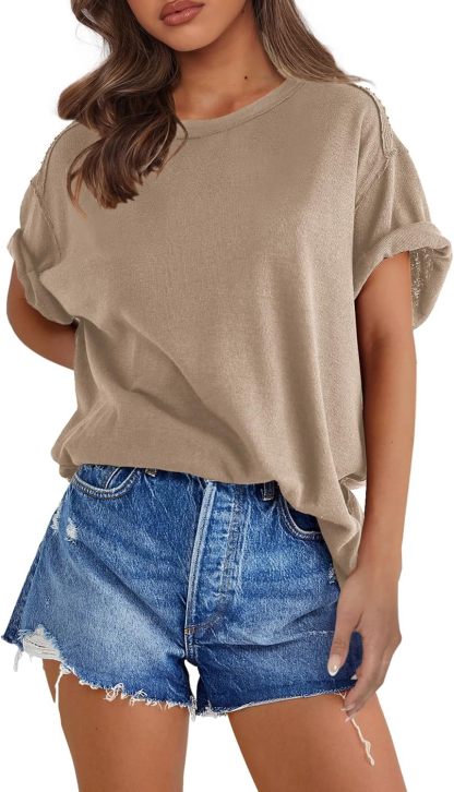 Womens Oversized T Shirts  Short Sleeve Summer Tees Loose Fit Tops(🔥50% OFF!!)
