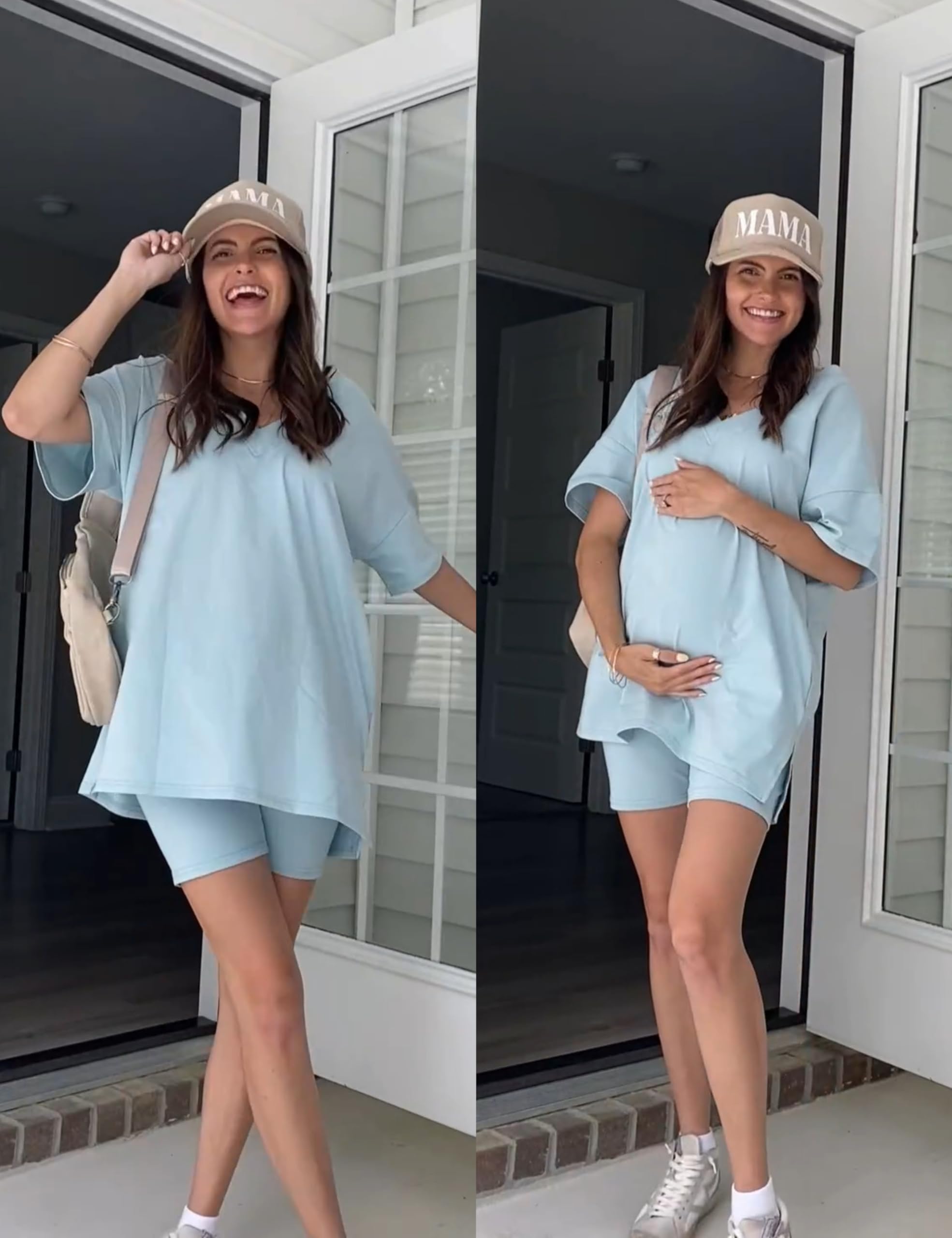 🎀2 Piece Outfits for Women 💐Oversized Biker Shorts Sets