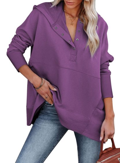 Oversized Sweatshirt Long Sleeve V Neck Pullover Hoodies✨Buy 2 Free Shipping