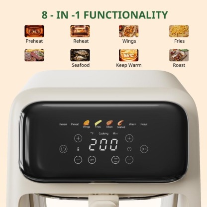 Non-toxic Air Fryer 8-in-1 with 4.2 QT Capacity